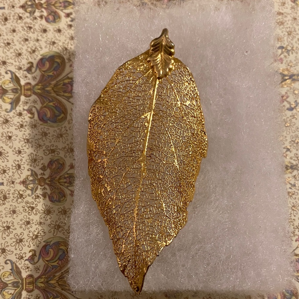 24 k Gold Leaf Pendant
